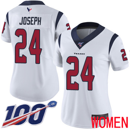 Houston Texans Limited White Women Johnathan Joseph Road Jersey NFL Football #24 100th Season Vapor Untouchable->houston texans->NFL Jersey